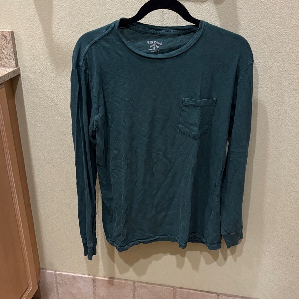 Vintage 1946 Deep Teal Long Sleeve Men's Tee